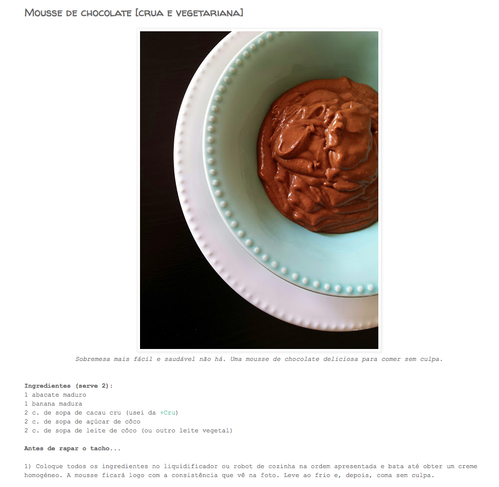 Mousse de Chocolate